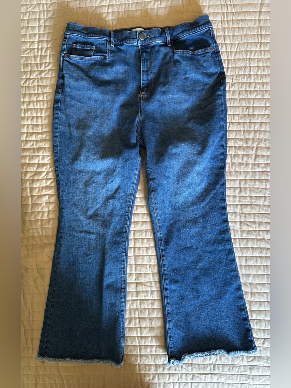 Loft Classic Women's Blue Denim Jeans - Flare Cut